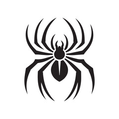 spider silhouette, editable vector image