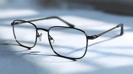 Sleek Black Metal Frame Eyeglasses Modern & Minimalist Design