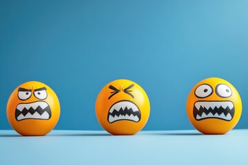 Naklejka premium set of angry easter eggs