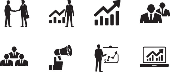 vector illustration of a set of people icons