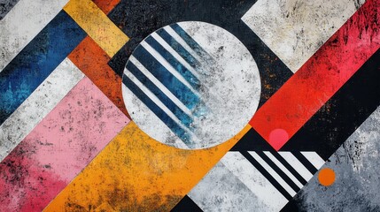 a novel unique minimal geometric art for oil painting on canvas suiting 16*24 acrylic canvas. 