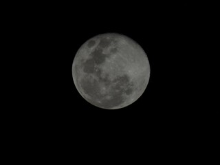 full moon on black background