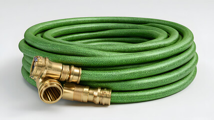 High-Quality Green Garden Hose with Brass Fittings - Durable and Reliable Watering Solution