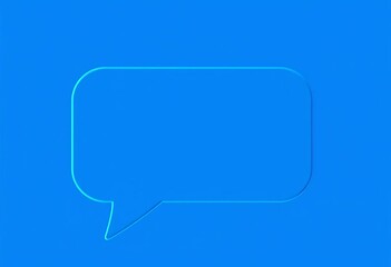 Blue speech bubble chat exam; checklist wireframe inside shifted colored area, feedback, web
