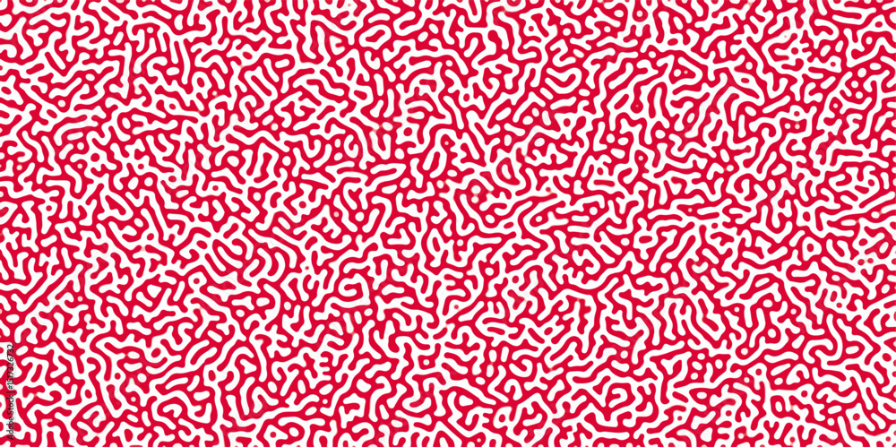 Poster Turing Abstract Pattern, suitable for any business. red  gradient color diffusion reaction seamless pattern. An abstract Reaction-diffusion or Turing pattern formation, coral reef, natural texture