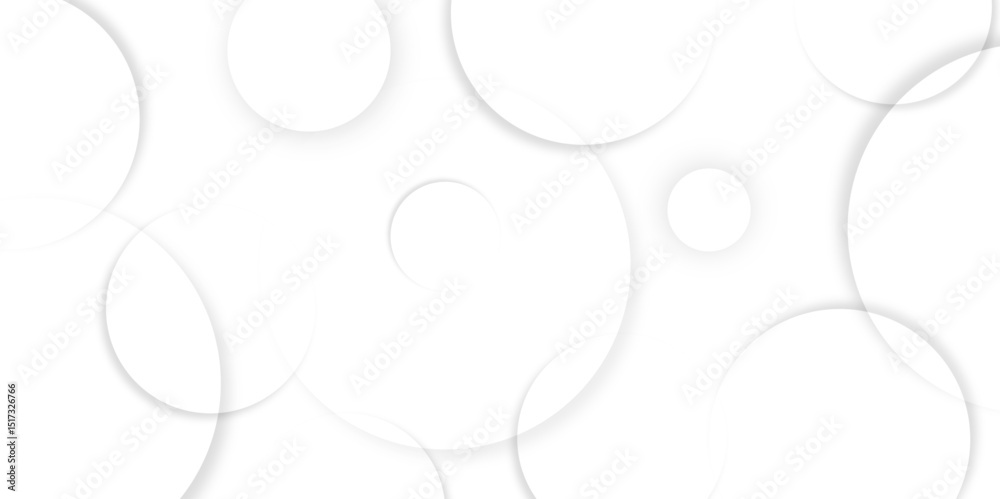 Leinwandbilder abstract background with circle white abstract geometric background with soft light white paper circ
