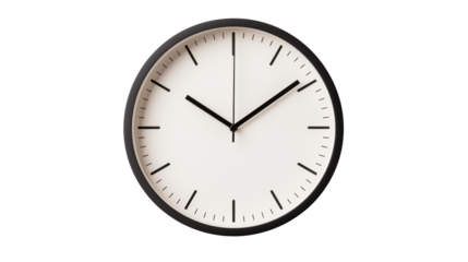 A clock showing ten ten on a transparent background close up view