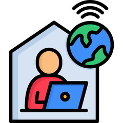 Remote Working Icon