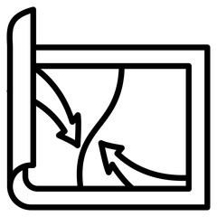 Strategy Map line icon