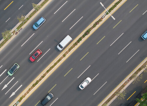 Cars driving on the highway