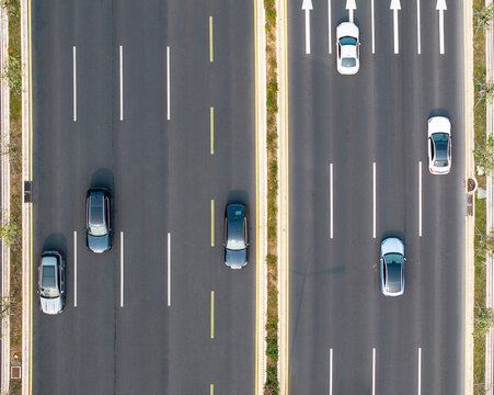 Cars driving on the highway