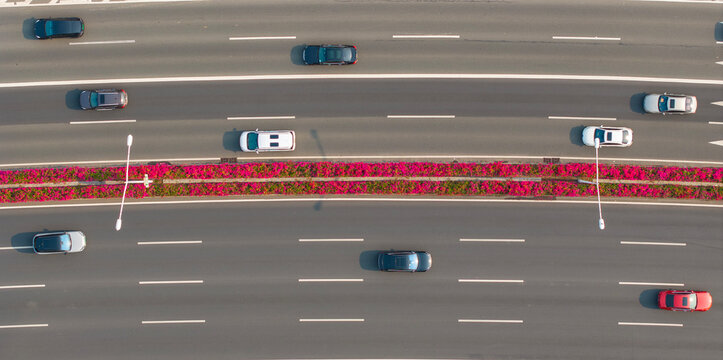 Cars driving on the highway