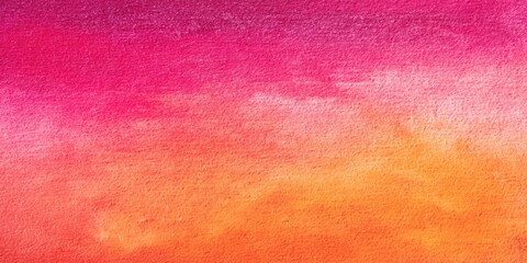 Abstract background watercolor texture of the sky at sunset in pink and orange