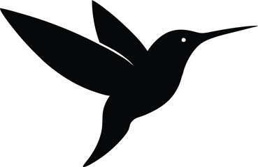 Hummingbird simple illustration silhouette, Hummingbirds silhouette silhouette vector illustration