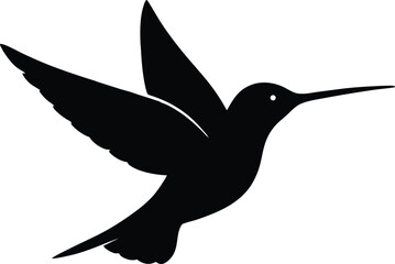 Hummingbird simple illustration silhouette, Hummingbirds silhouette silhouette vector illustration