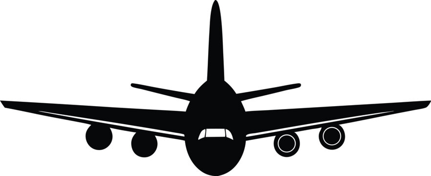 plane silhouette, aroplane vector
