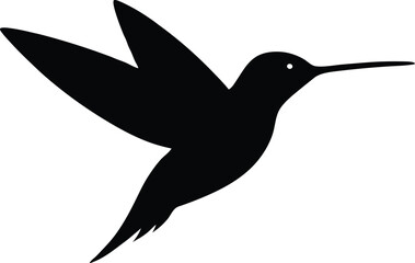 Hummingbird simple illustration silhouette, Hummingbirds silhouette silhouette vector illustration