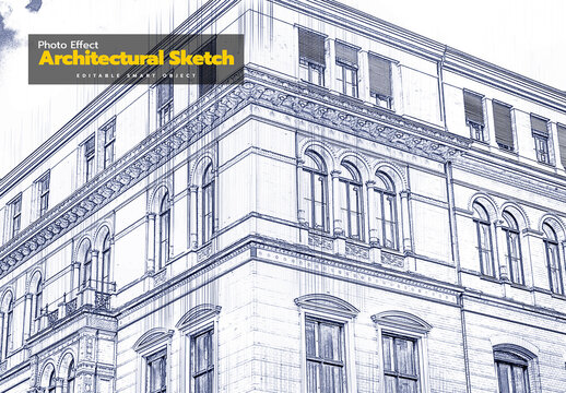 Architectural Sketch Image Effect