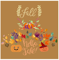 Collection of fall feeling icons
