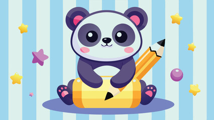 Fototapeta premium panda animal cartoon bear baby vector illustration cute art fun design