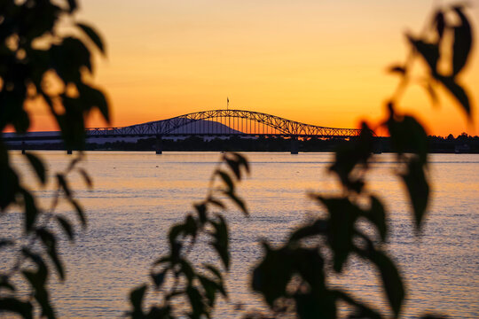 Bridge On Columbia River in Tri-Cities Washington State