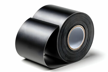 A close-up view of a roll of black adhesive tape, ideal for various industrial applications and DIY projects.