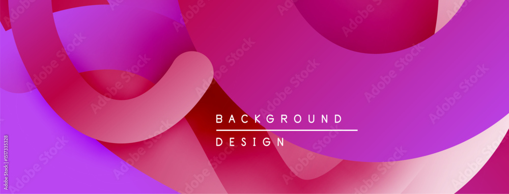 Poster abstract fluid shapes, vibrant magenta, purple hues. modern design element, smooth gradients, dynami