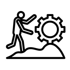 Assertion Symbol Vector Line Icon Design