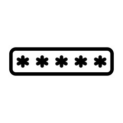 Password Field Vector Line Icon Design