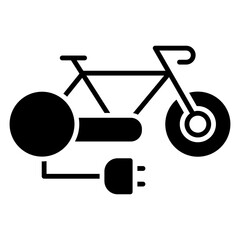 Bicycle Glyph Vector