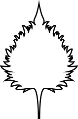 シンプルですっきりした紫蘇の線画