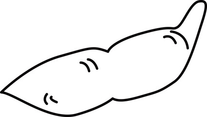 シンプルですっきりした枝豆の線画