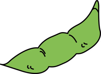色付きの丸ごと枝豆のイラスト