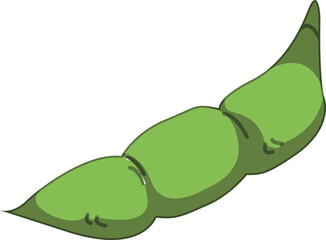 リアルな影付き枝豆のベクターイラスト