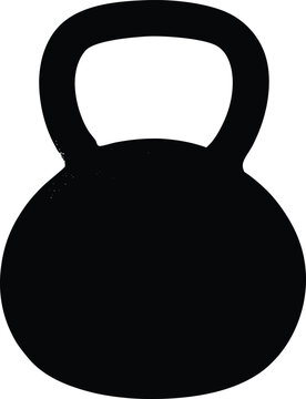 recommend clip art: Creative unique black silhouette kettlebell icon. Kettlebell line art silhouette vector illustration