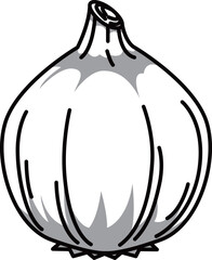 色付きの丸ごとたまねぎのイラスト