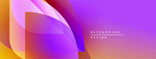 Abstract floral design. Vibrant gradients blend orange, purple, pink hues. Modern background perfect for digital projects.