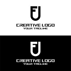 creative letter logo fu design vector