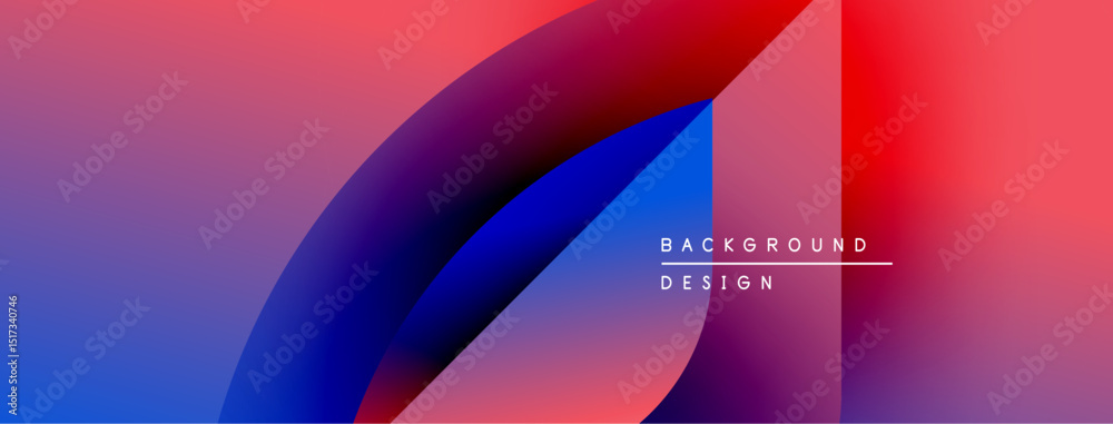 Aufkleber abstract gradient background. vivid colors blend smoothly, creating dynamic visual effect. text read