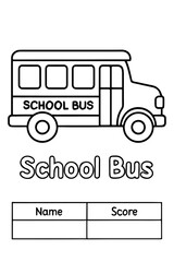 Printable School Bus Coloring Page for Kids Fun Educational Activity