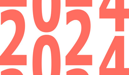 2024 New Year Typography Element