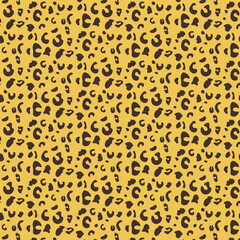 Retro-inspired leopard pattern with warm mustard tones and deep brown spots. Great for vintage fashion, packaging, and bold textile design