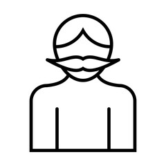 men's hairstyles outline icon