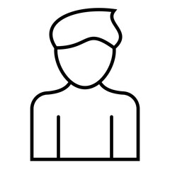 men's hairstyles outline icon