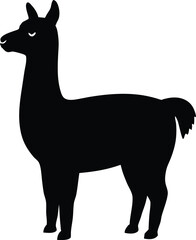 Simple and unobtrusive Llama vector silhouette, vector illustration of a silhouette of a  Llama design