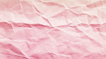 Textured pink crumpled paper background with soft shadows and detailed surface for creative design projects or artistic presentations