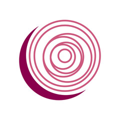 Red onion icon design