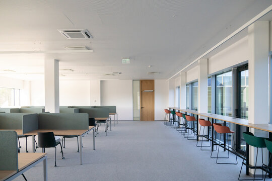 Modern Study Room with Private Desks