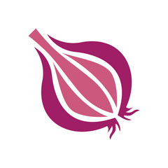 Red onion icon design