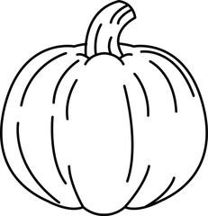 シンプルですっきりしたかぼちゃの線画